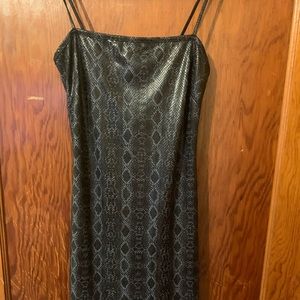 Windsor blue snake skin body con dress